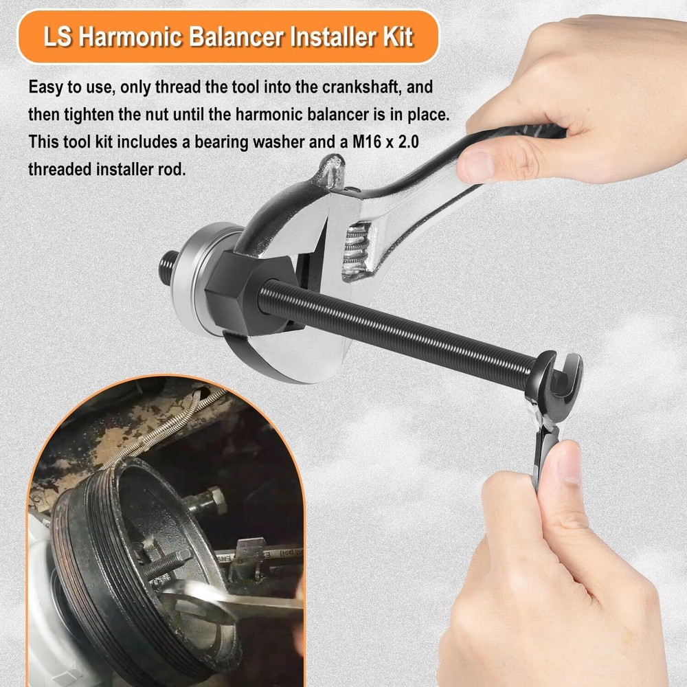 For GM'S LS & LT V8 Engine Systems 15088 LS Harmonic Balancer Installer Kit