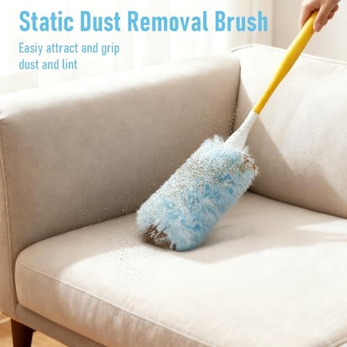 60 Count Heavy Duty Dusters Refills, Disposable Cleaning Duster Kit Microfiber