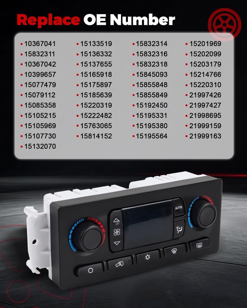 599-211XD A/C Heater Climate Control Module Panel Switch For Chevy GMC Silverado