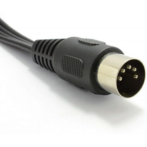 TV AV Audio Video DIN RCA 5FT Cable For Commodore 64 Atari TI-99/4A Spectravideo