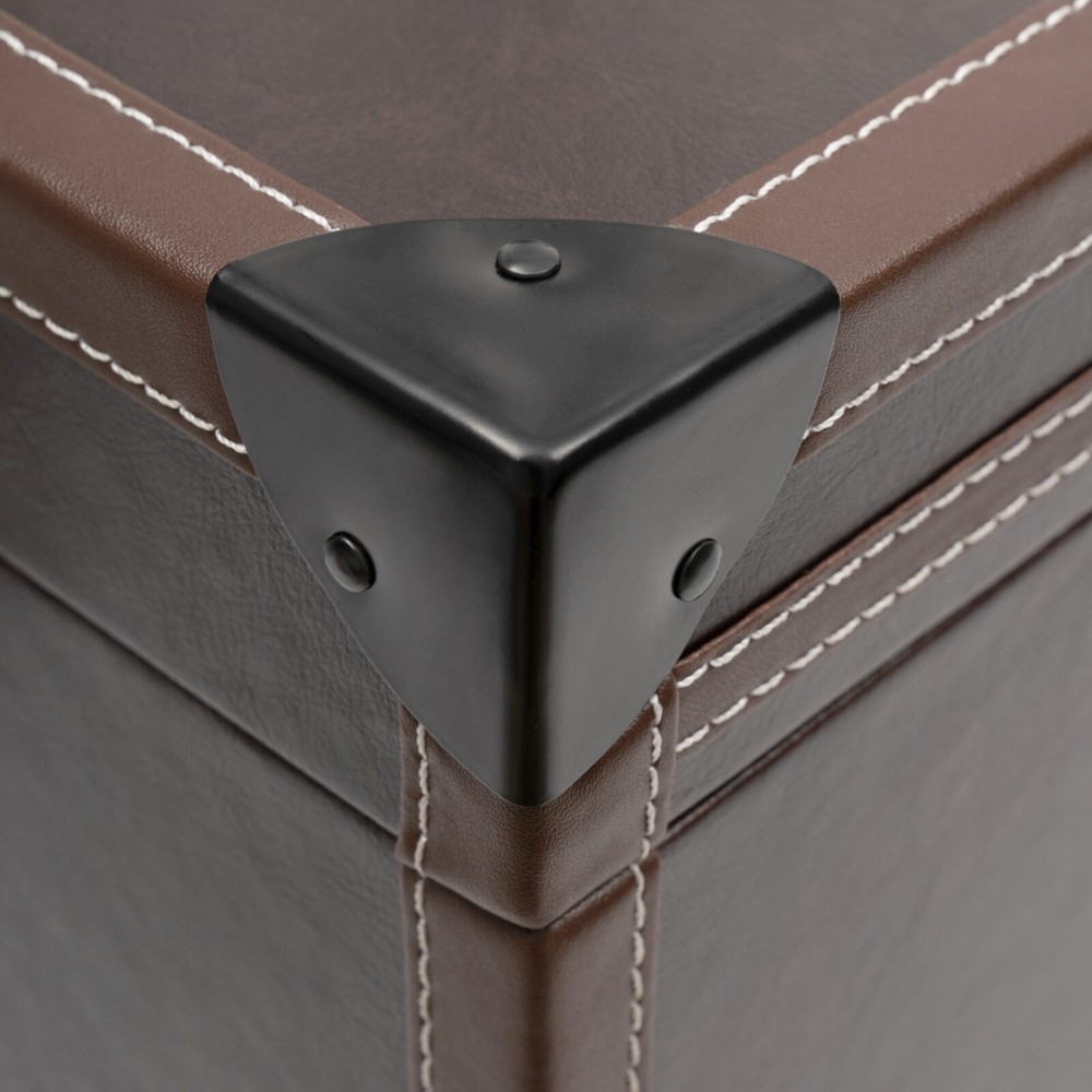 Rectangular Rolling Makeup Train Case Trolley Cosmetic Organizer Box with Mirror