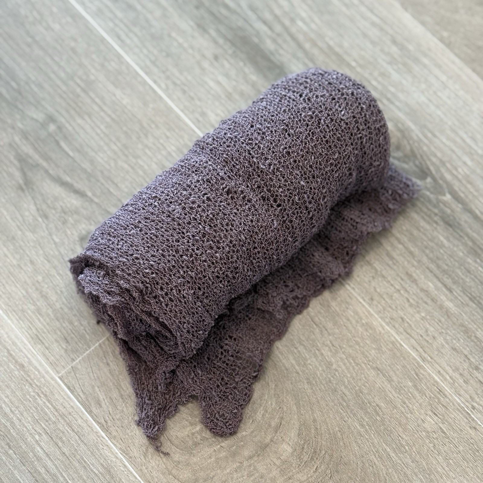 Faux Fur Newborn Baby Nest Newborn Photography Prop Set - Purple/Mauve