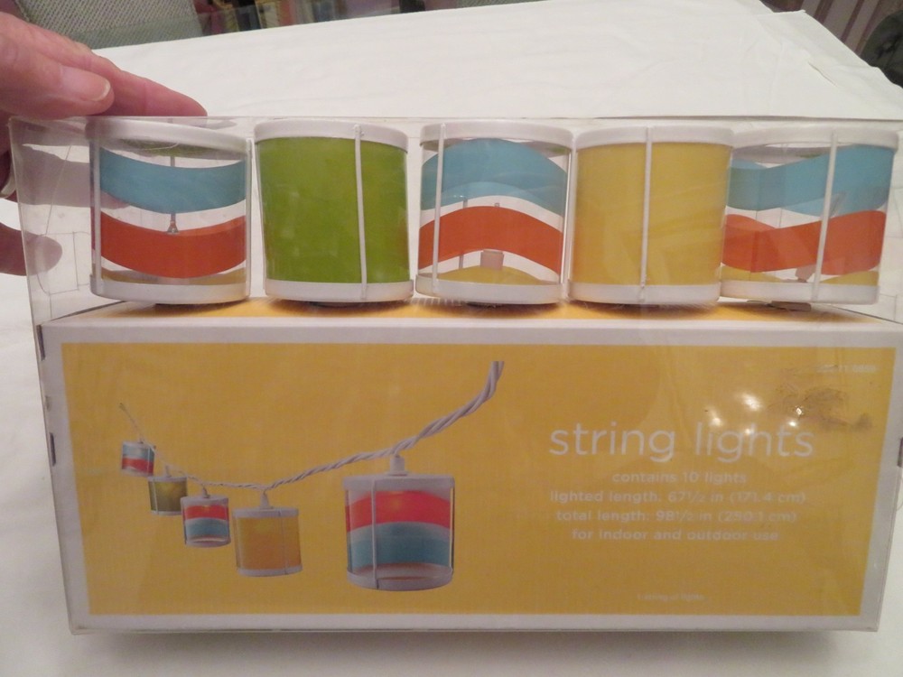 String Lights 10 Drum or Barrel Multicolor Lights NEW