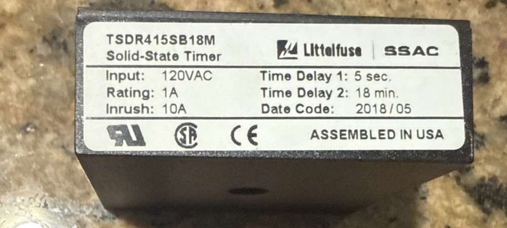 Follett Ice - Solid State Timer (Recycling) - Part No. TSDR415SB18M