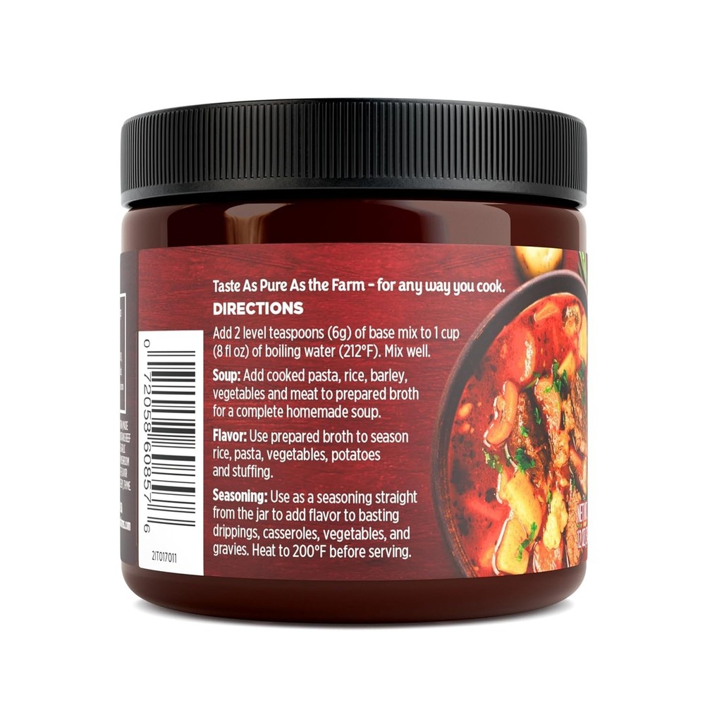 Beef Flavored Broth Base, Granulated Beef Flavored Bouillon, Versatile Usage,...
