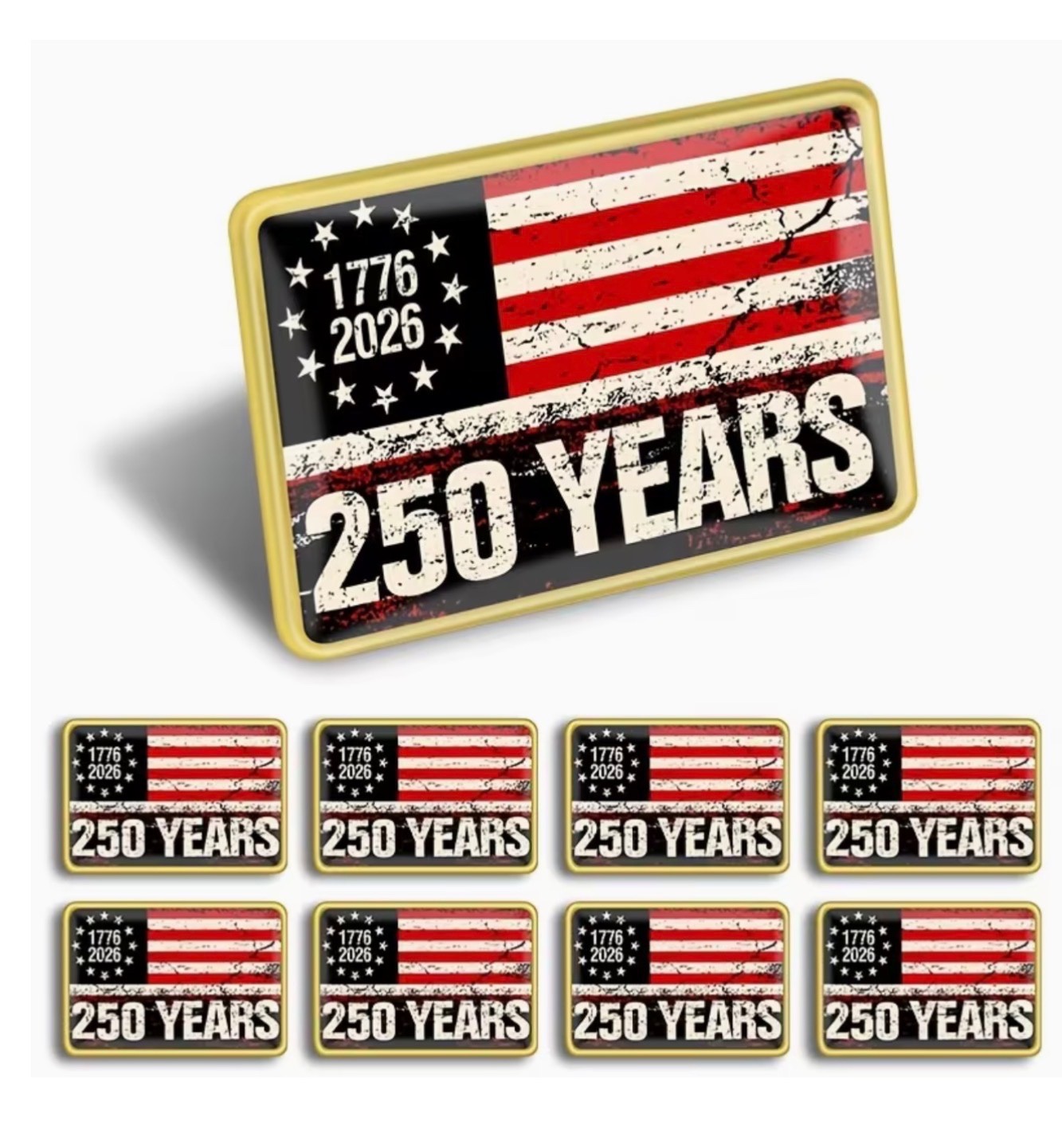 USA 250th Anniversary Lapel Pin 1776-2026 Patriotic American Flag Collectible