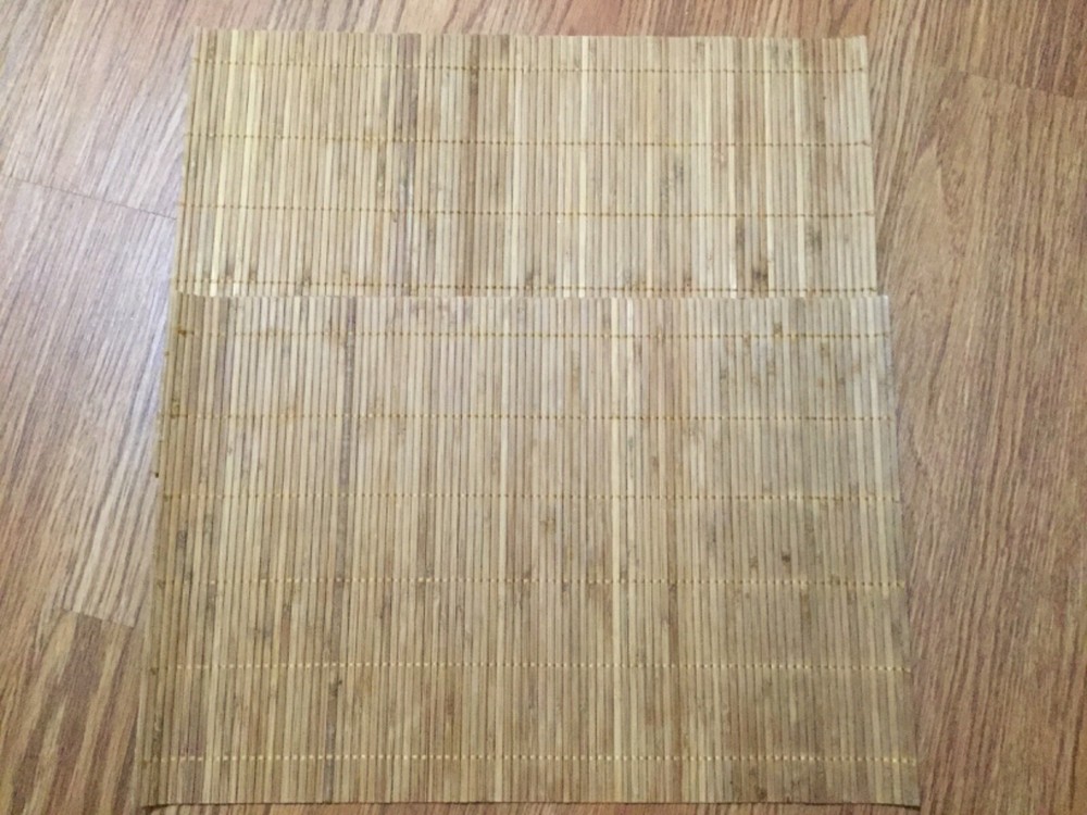 Lot 2 Roll-Up Bamboo Placemats - Dinner Table Setting