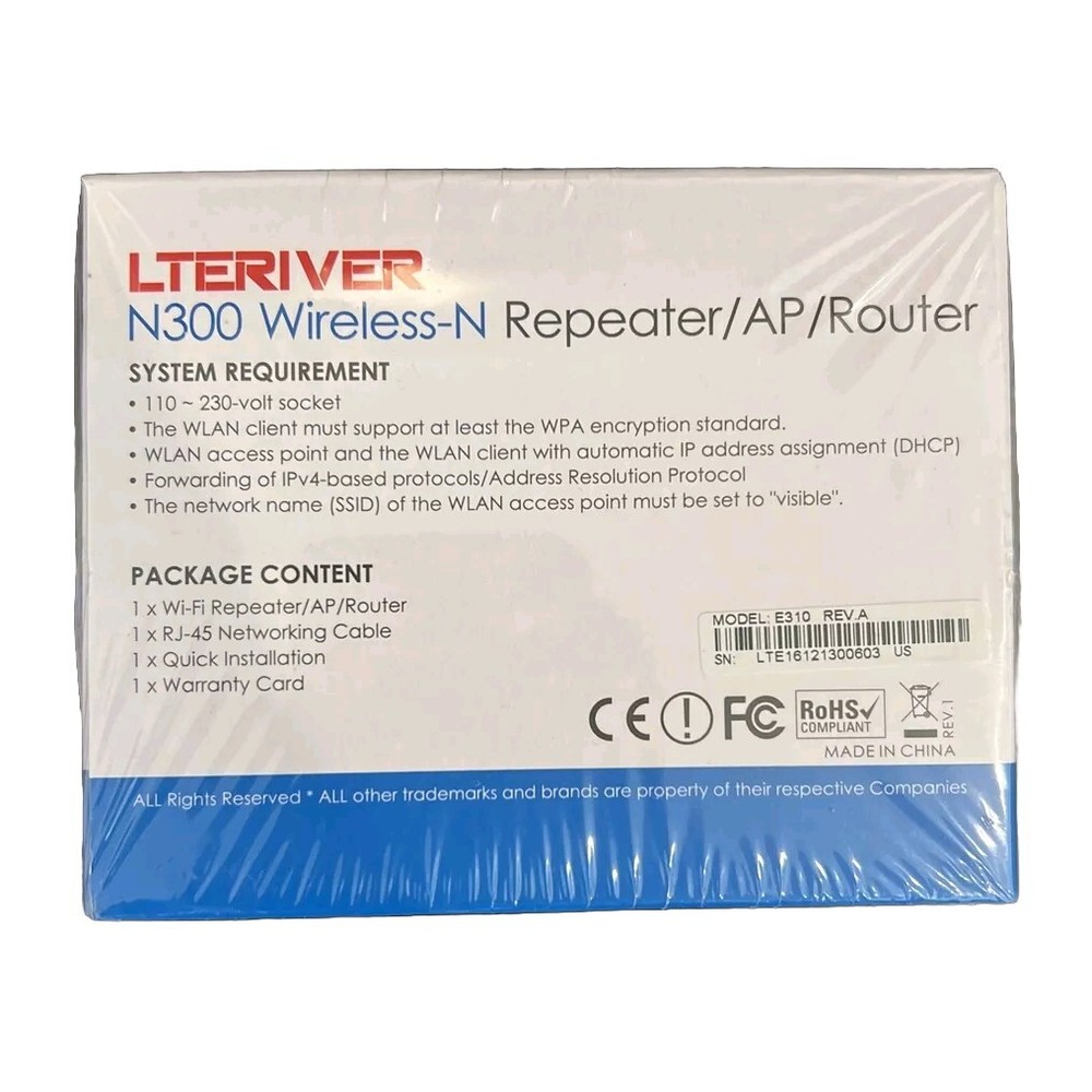 LTE River N300 Wireless Router Extender Repeater