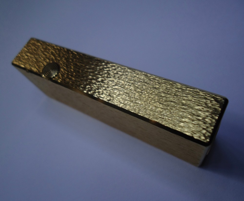 Dunhill Rollagas Lighter - Gold Plated - Textured Pattern - Serviced