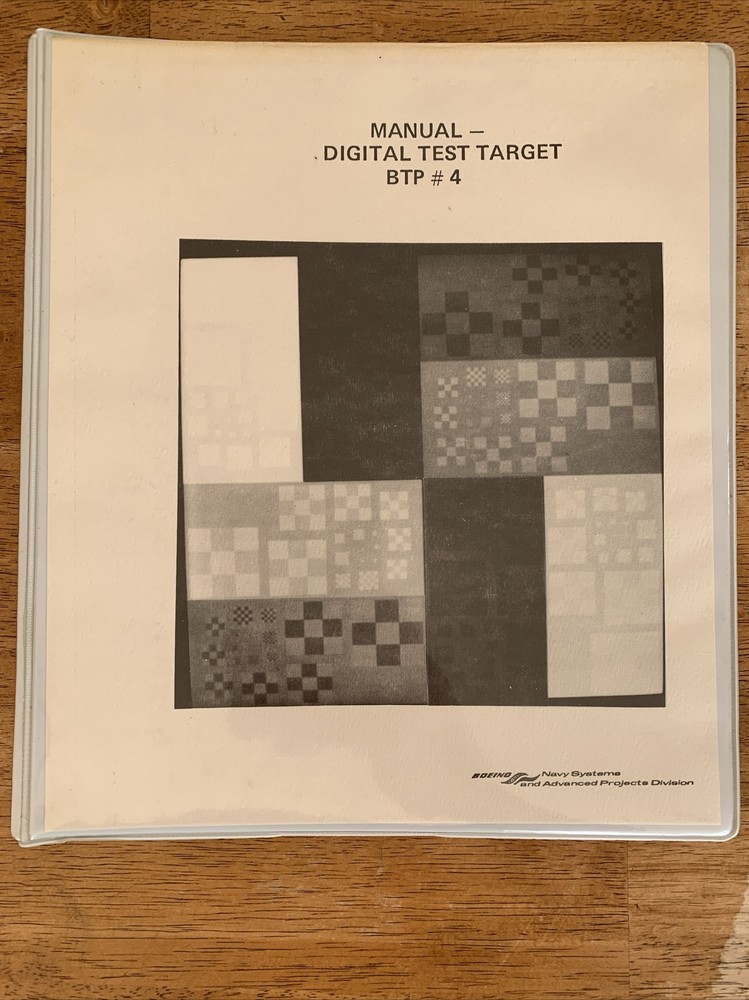 Manual Digital Test Target BTP #4 Boeing Navy Systems Advanced Projects Division