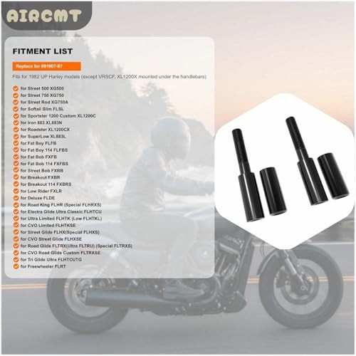2-Inch Side Mirror Extension Riser Adapter Mount Extender for Harley