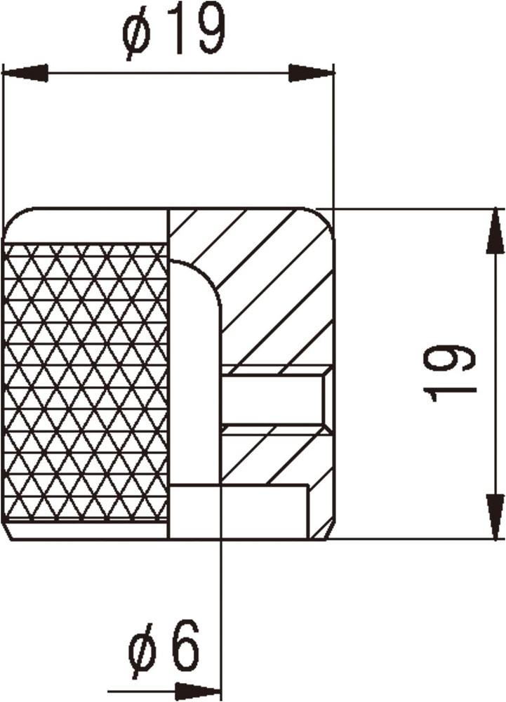 Metal Guitar Knobs Flat Top Control Knobs with Black Knurled Barrels 6mm Split S