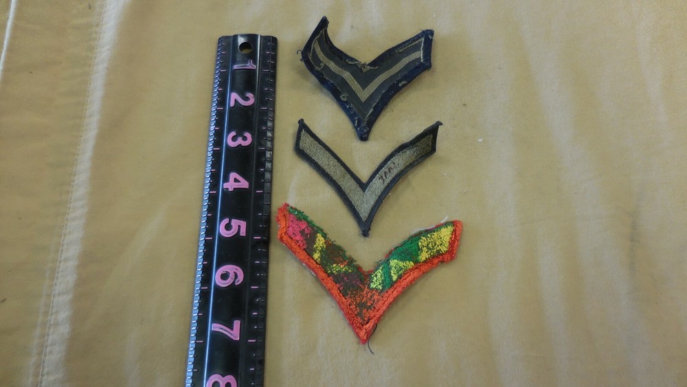 THREE Vintage Stripe Patches