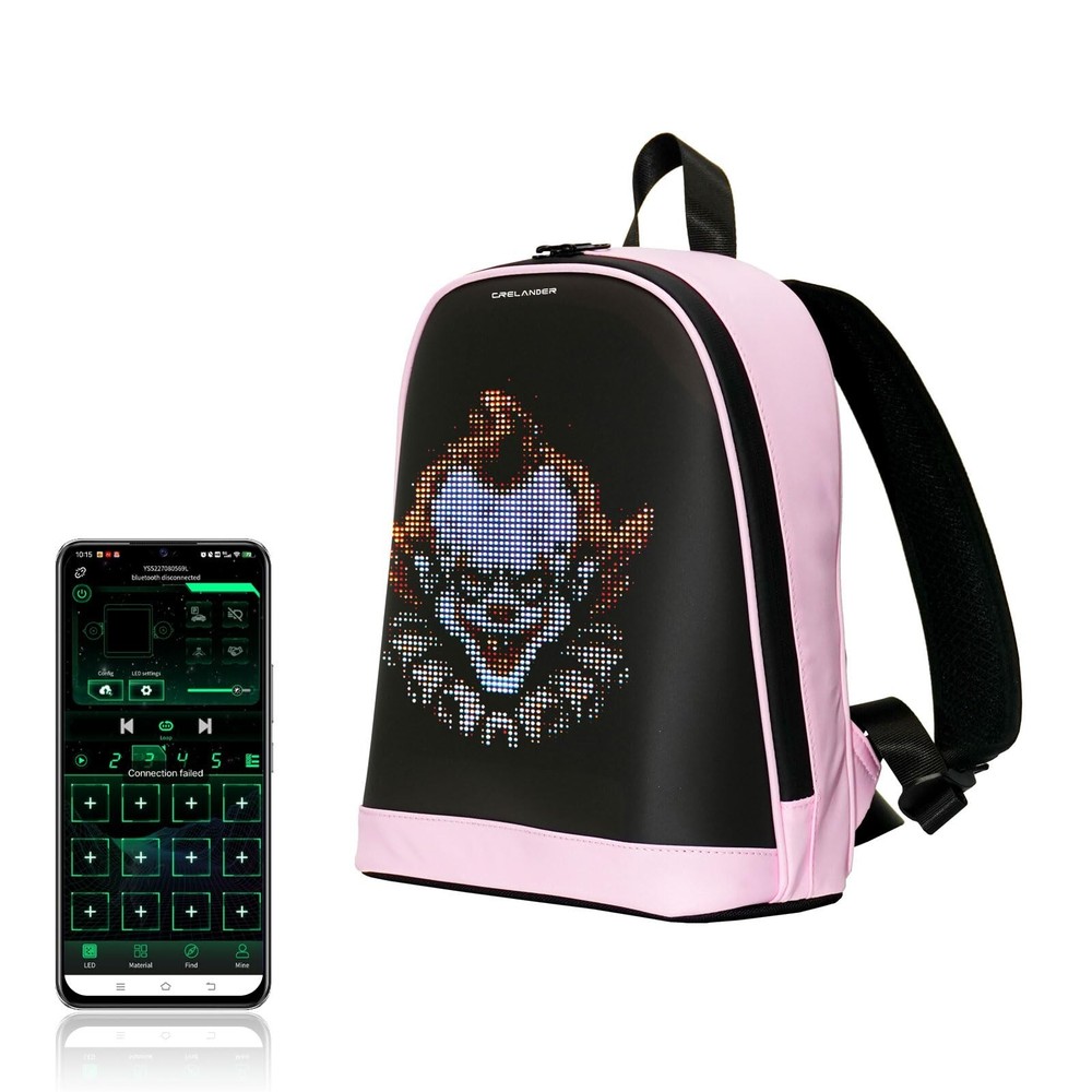 LED Backpack, Small Laptop Backpack with Programmable Screen Small Smart Dyna...