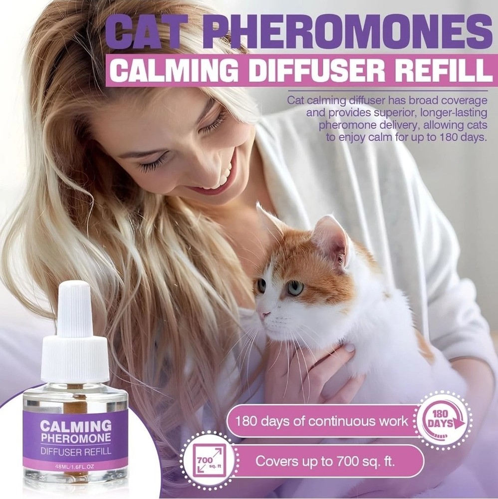 Cat Pheromones Calming Diffuser Refill 6 Pack Multicat Pheromone Diffusers - NEW