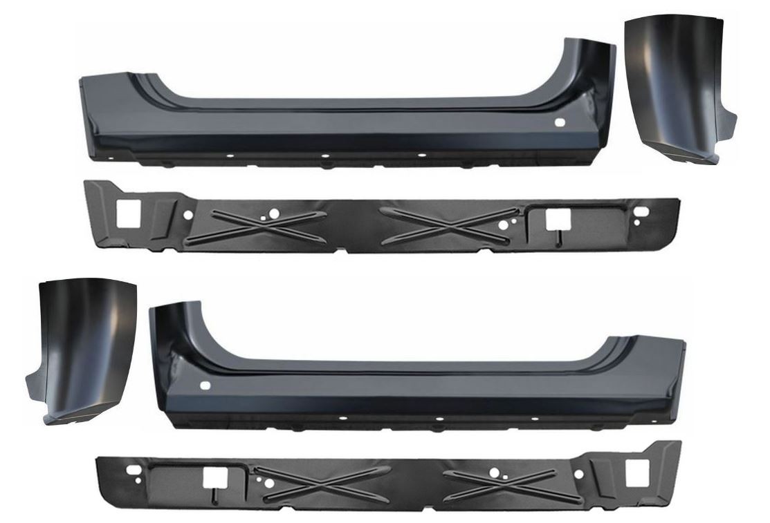 2007-2013 Chevy Gmc Pickup Inner Outer Rocker Panel Cab Corner 6 Pc Set 2 Door
