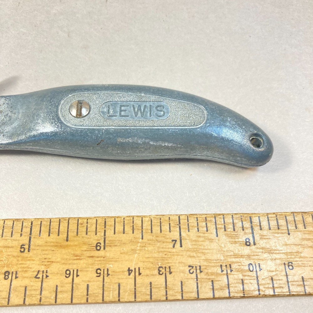 Lewis Utility Knife Fixed Blade Spring Guard USA