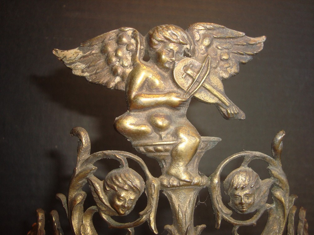 Antique Victorian Brass Wall Sconce Needs Work