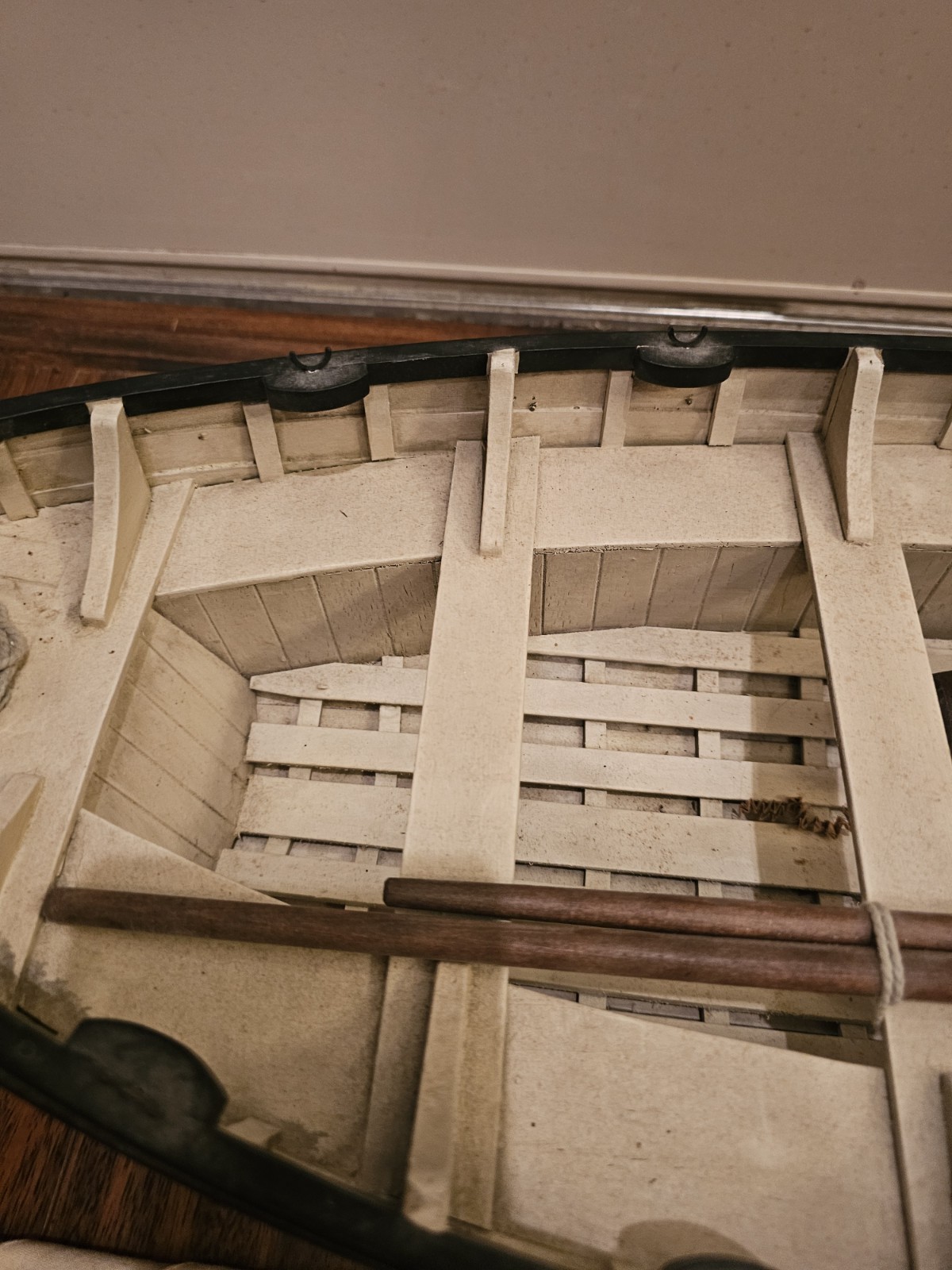 Vintage Liverpool #14 Wood Model Of Titanic Lifeboat, 31" W/Oars, Mast &...