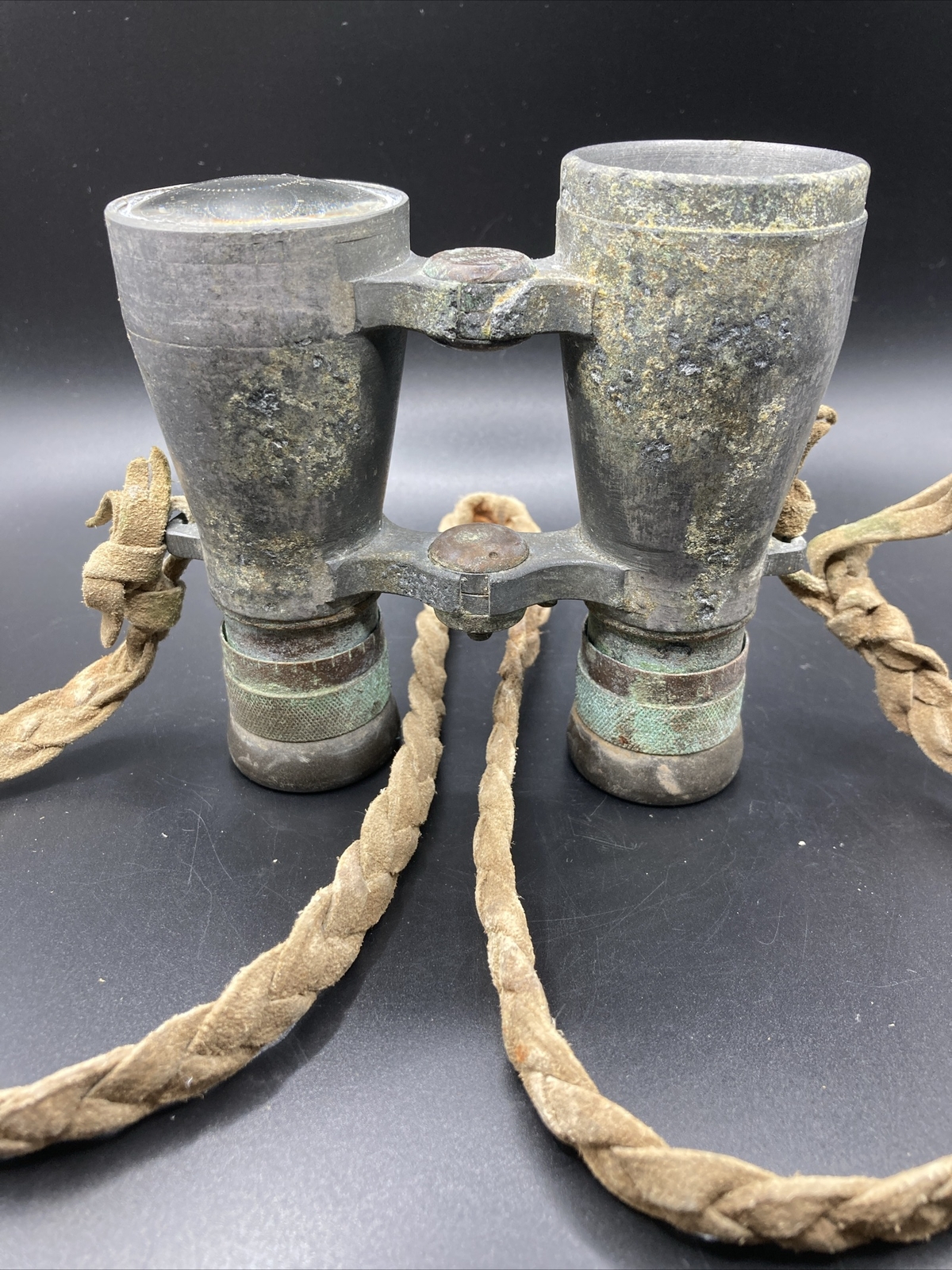 WWI WW2 German Heer Army Wehrmacht Brass Binoculars Battlefield Relic