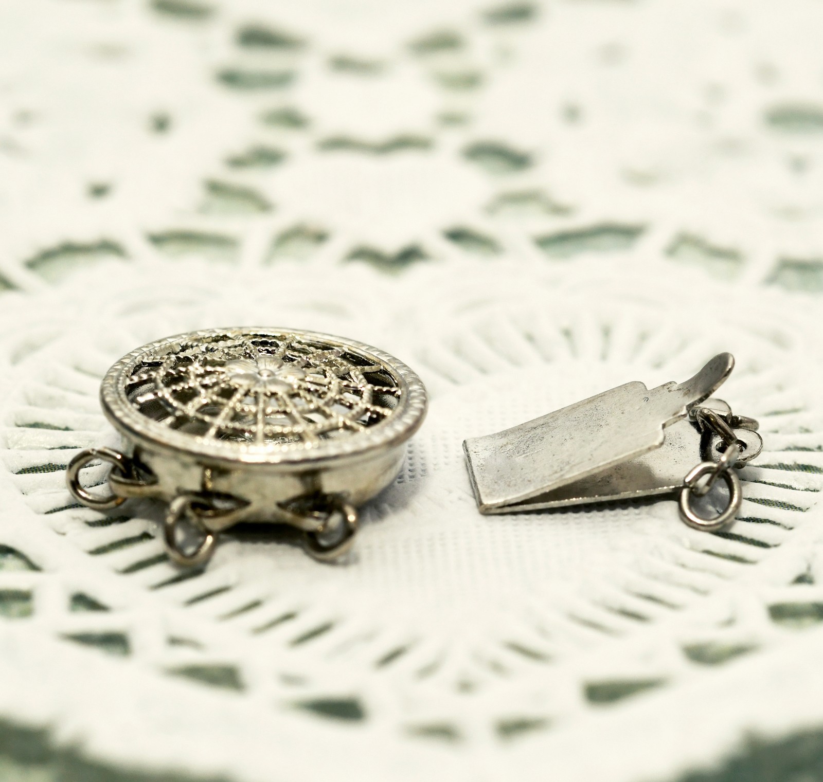 Vintage SIGNED Miriam Haskell Bracelet Necklace Clasp Jewelry Making Repair Part