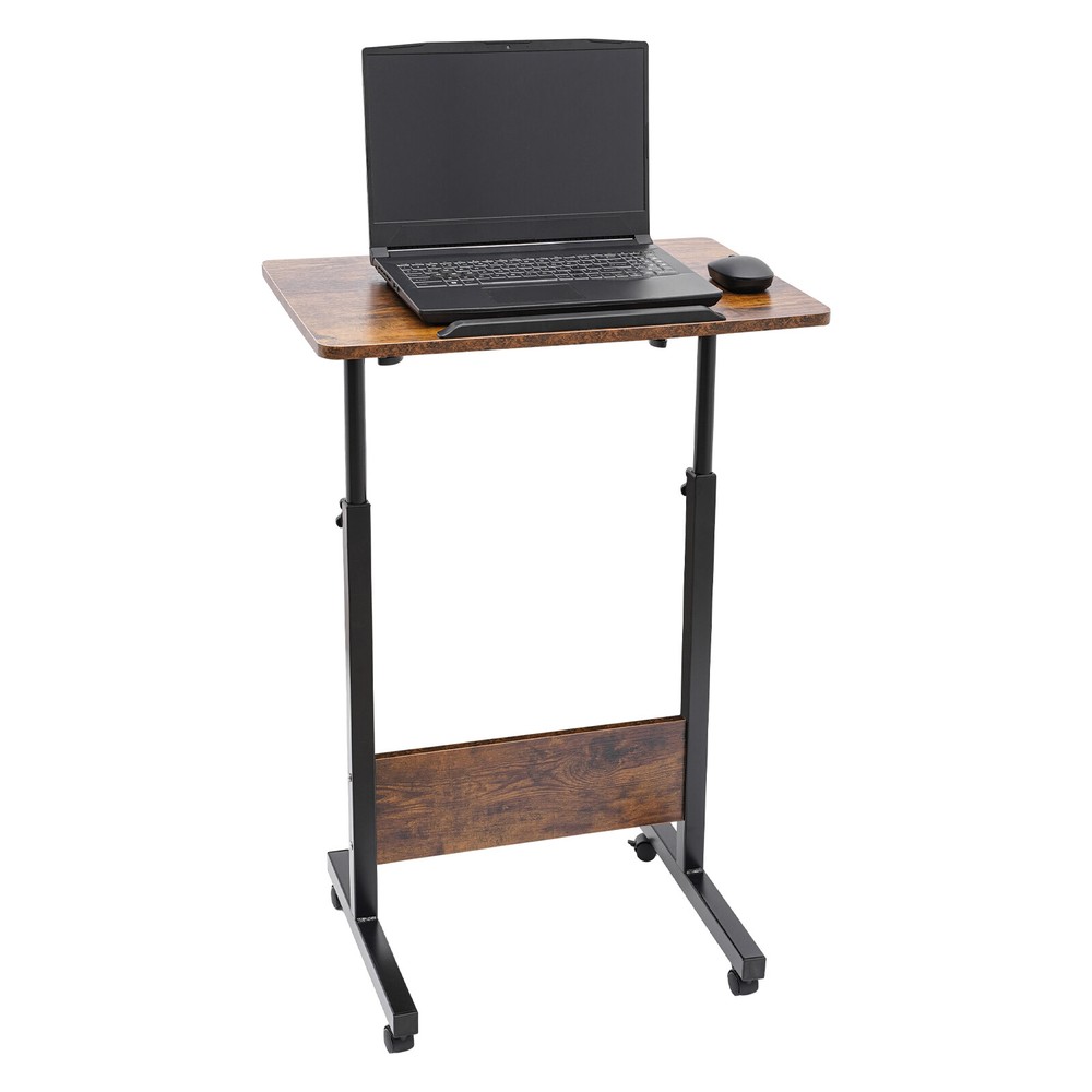 Adjustable Height Standing Desk Portable Rolling Computer Stand with 4 wheels