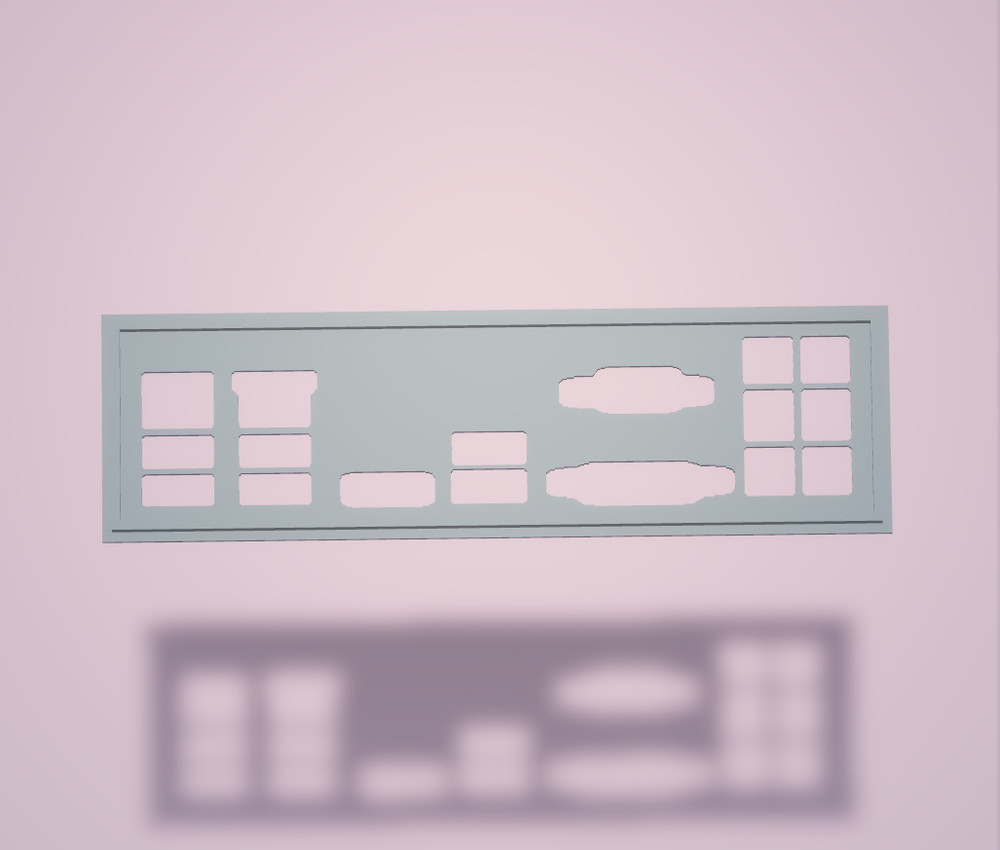 MSI Z87 S01, I/O Shield, 3D Printed, IO Backplate