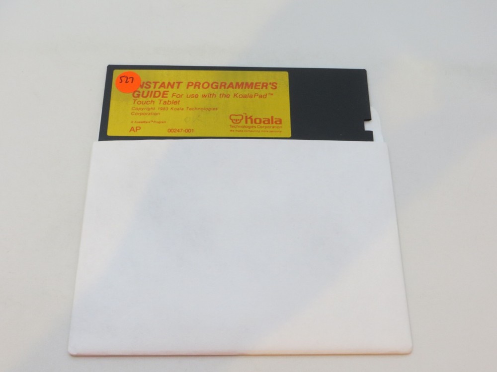 5.25" Floppy Disk KoalaWare INSTANT PROGRAMMER'S GUIDE for KoalaPad