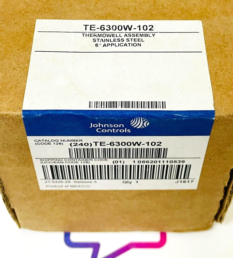JOHNSON CONTROLS TE-6300W-102 Temperature Sensor