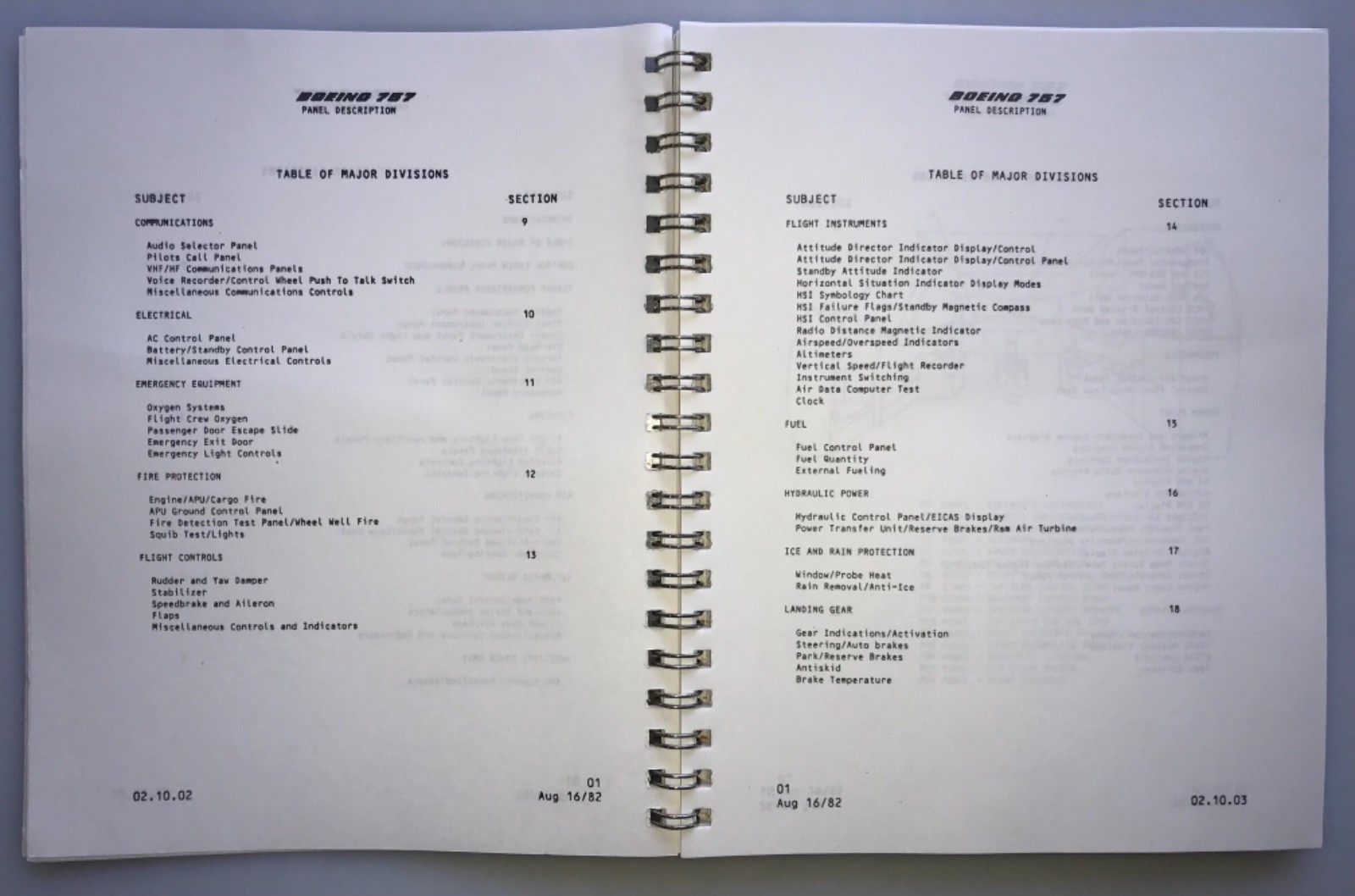 Boeing 757 Panel Description Maintenance Training Manual 1984 Airplane Book
