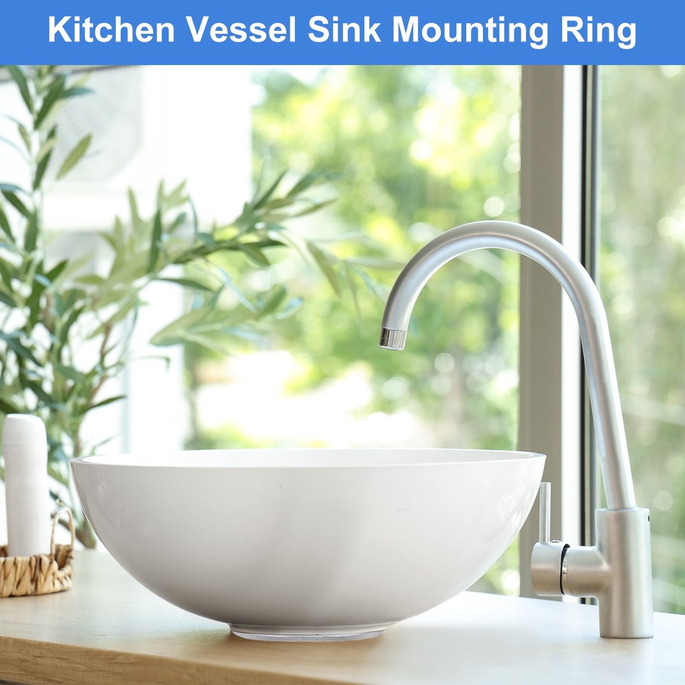 Bathroom Sink Mounting Ring Plastic Sink Drain Mount Support Base Black