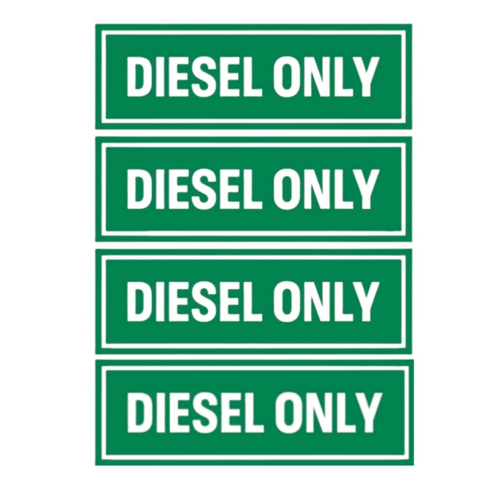 4 Pack Diesel Only sticker 2'' X 6"