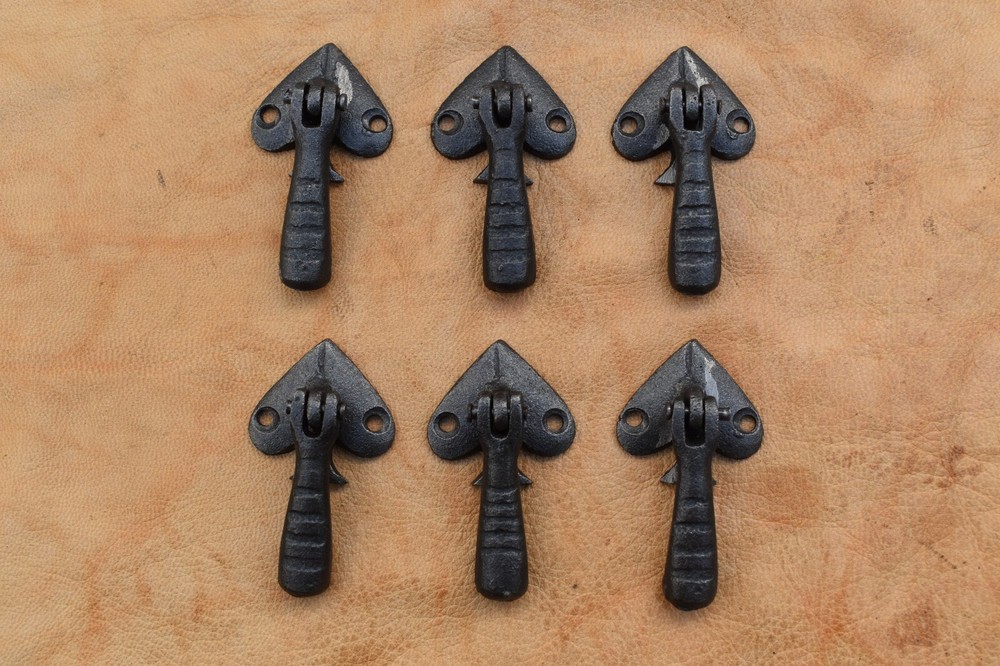Vintage Cabinet iron Pull drop knob Handles Dresser Drawer Pulls knobs 6 pcs