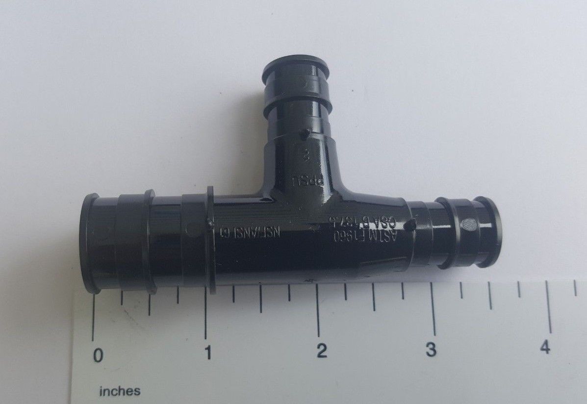 25 Pcs. 3/4 x 1/2 x 1/2 Pex A Tee, Poly Alloy Plastic Expansion Tee, 201-5-7=25