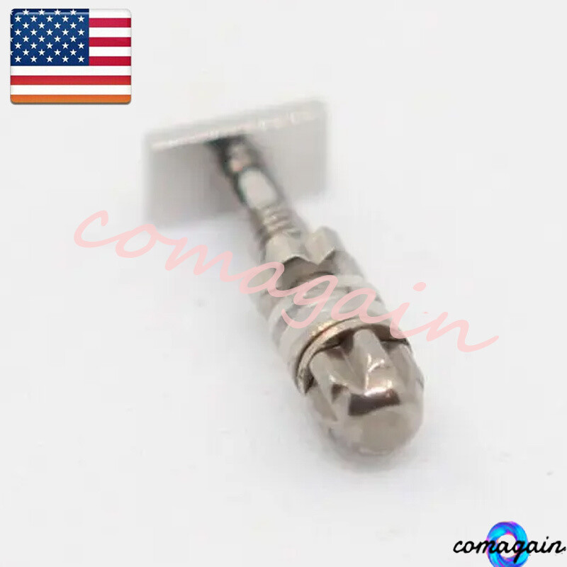 2PCS Rectangle Screw &Bolt Replace For Cartier Eyeglasses Frame Silver 4.0*2.0mm