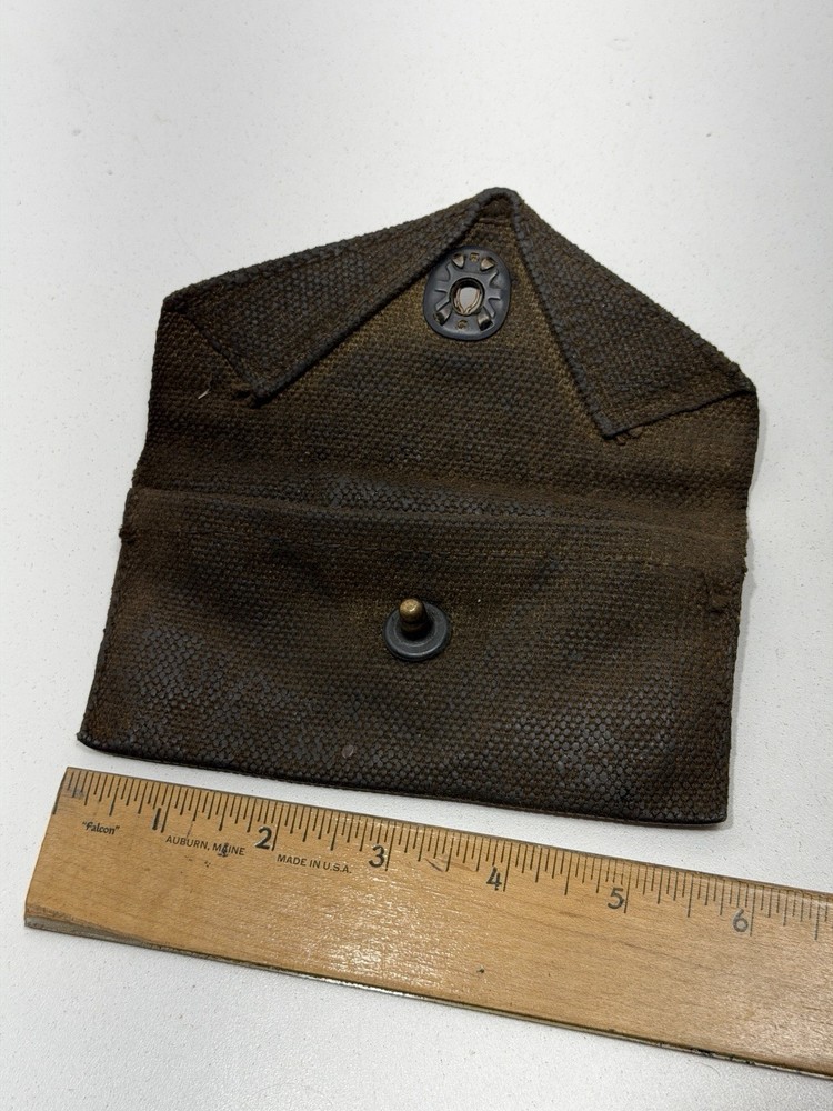 ORIGINAL WWII US ARMY INFANTRY M1942 FIRST AID CARLISLE BANDAGE CARRY BELT POUCH