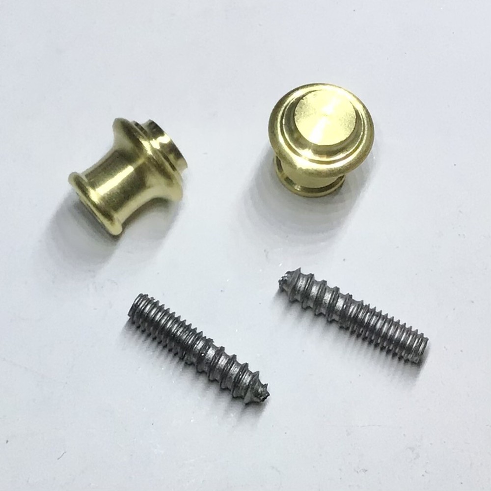 Small 1/2" Piano Fallboard/Key Cover/Desk/Cabinet Knobs, 1 Pair, Solid Brass