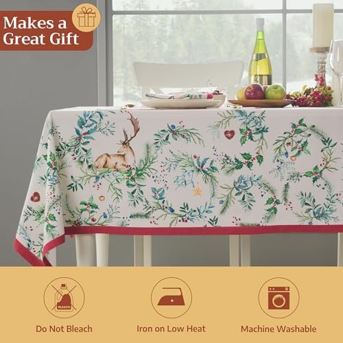 Table Cloth Rectangle Table 100% Cotton 60 x 108 Inches Fall Tablecloth