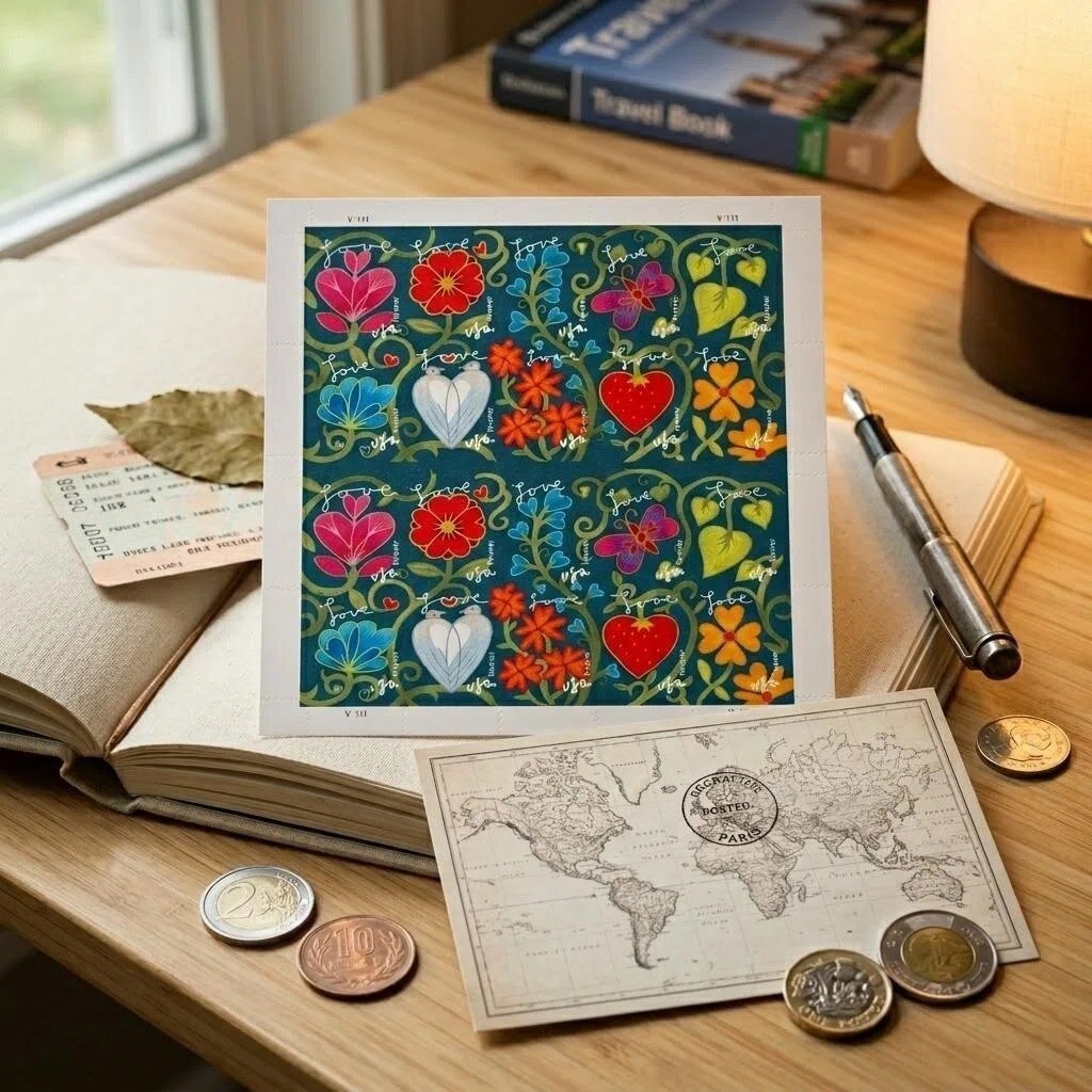 Garden of Love ~ Forever Stamps,  5 Sheets Of 20 (100 total)  Mint Condition