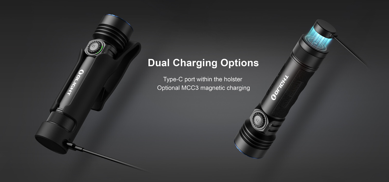 Olight Seeker 4 Pro Matte Black Flashlight, Versatile Holster, 4600L, Neutral WH