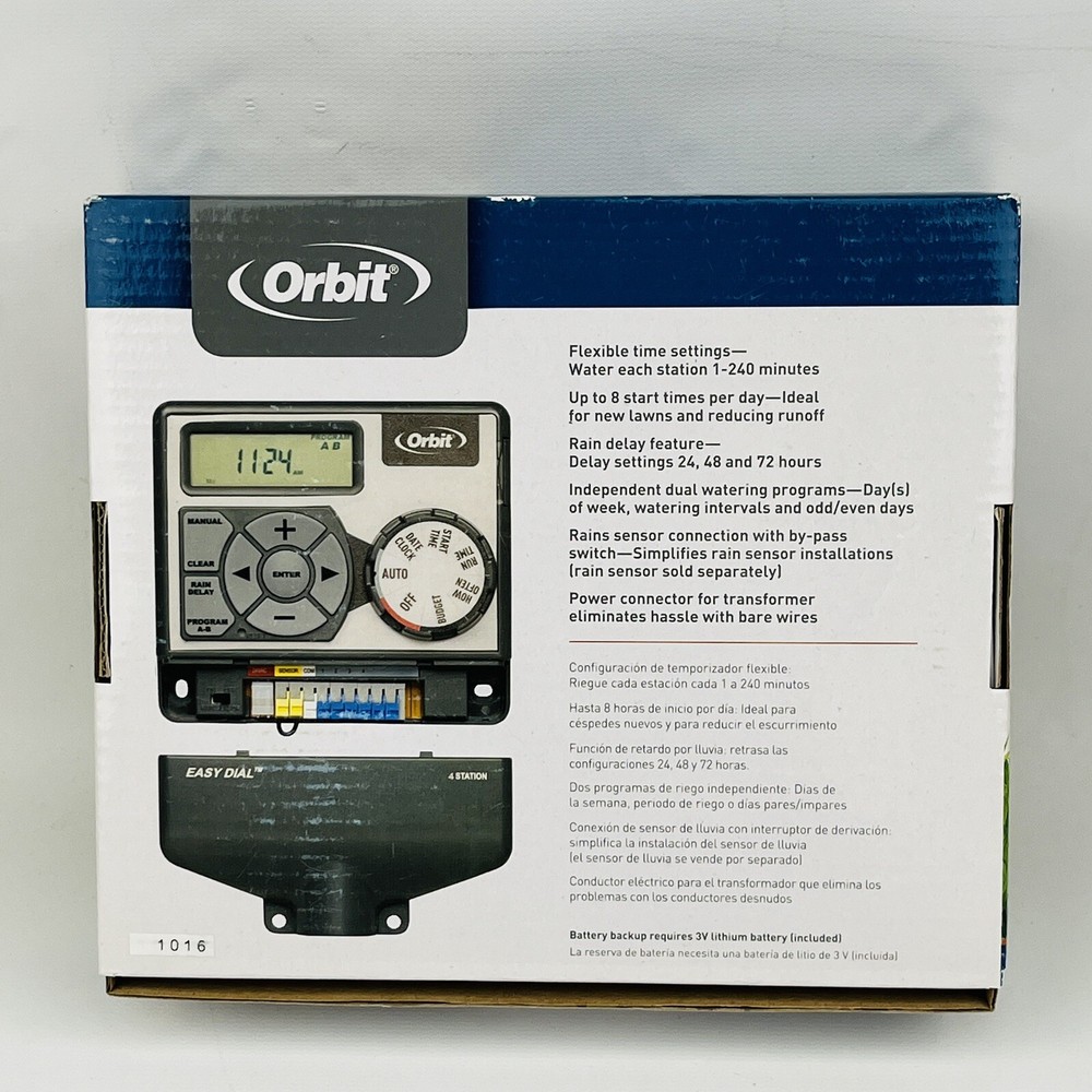 Orbit Easy Dial Sprinkler Timer 4 Station Easy Dial 28964 Simple Programming