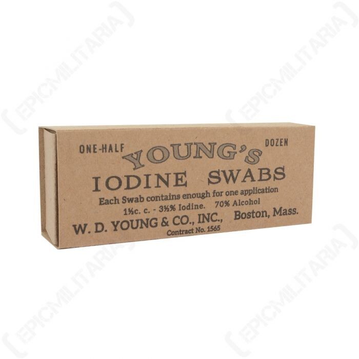 WW2 US Army Youngs Iodine Swab Box - Empty Reproduction