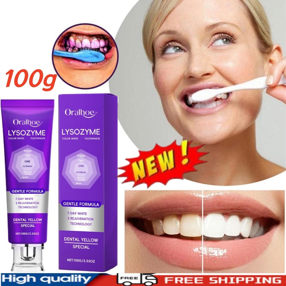 Lysozyme Whitening Toothpaste, 2026 Colour  Correcting Purple  Toothpaste Hot