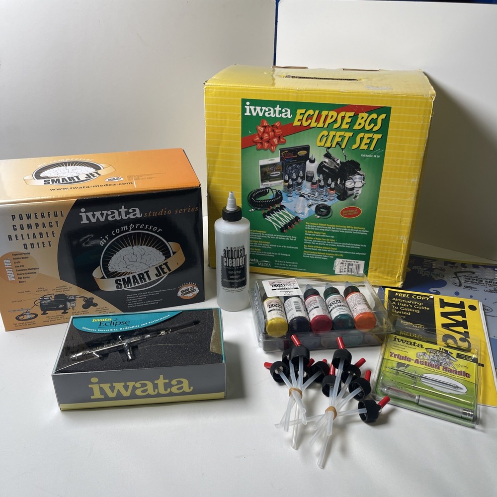 Iwata Airbrush Smart Jet Compressor IWAIS850 + Eclipse Ecl2000 BCS Gift Set