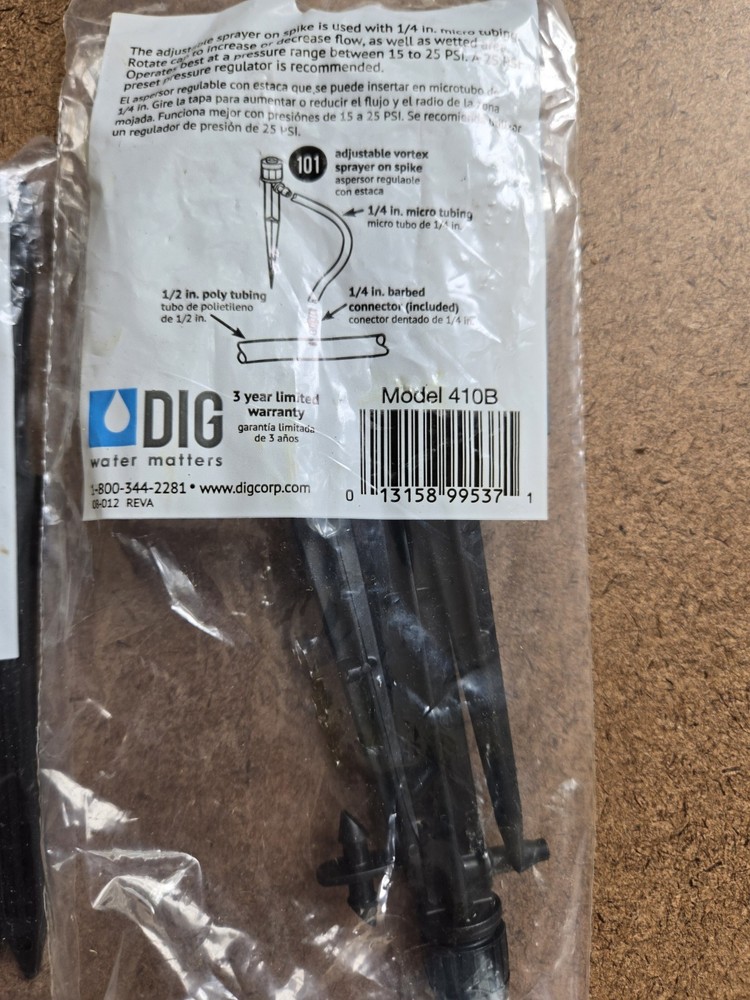 Dig Adjustable Vortex Sprayer Pack - Multiple Spikes - Ships Free