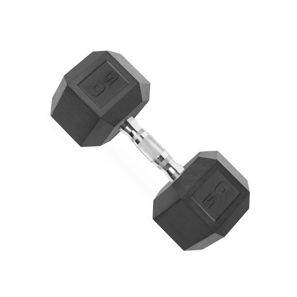 550Lb Rubber Hex Dumbbell Set