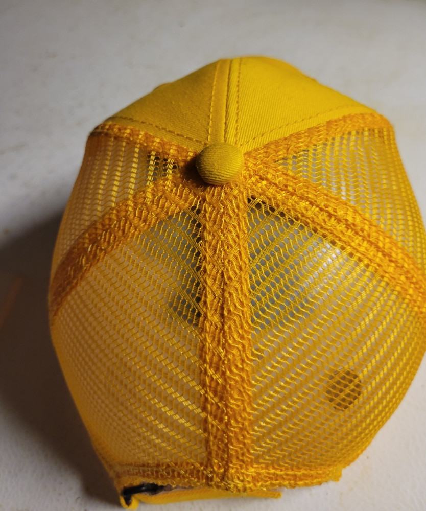 Caterpillar Adjustable Yellow Mesh Hard Hat Cap