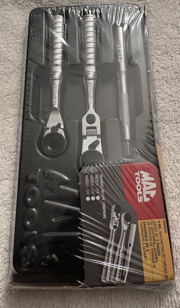 Mac Tools 3 Pc. Ratcheting Bit Driver Set w/Plastic Storage Tray