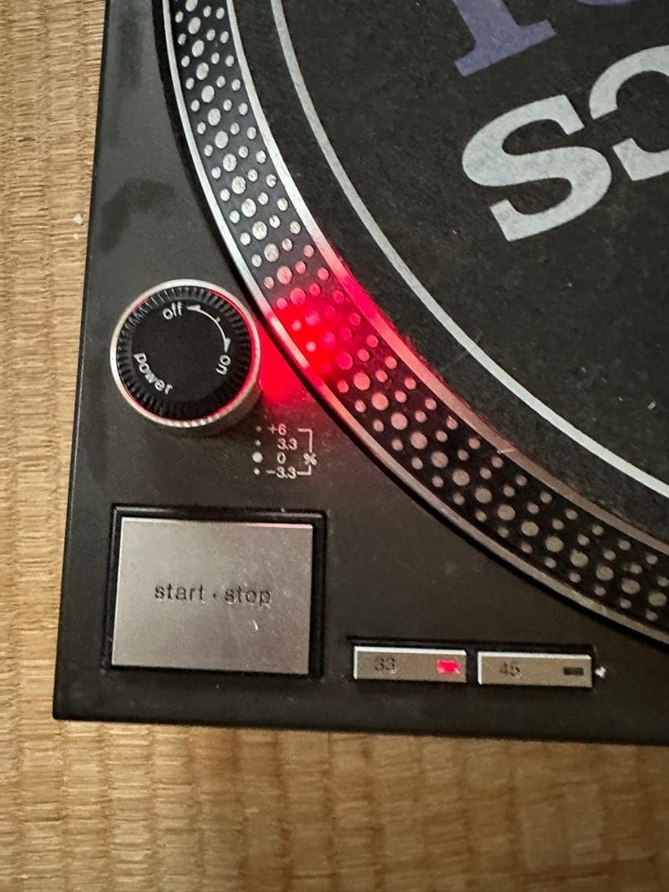 Technics SL-1200MK3D DJ Turntable Black with Headshell Tested & Working Used