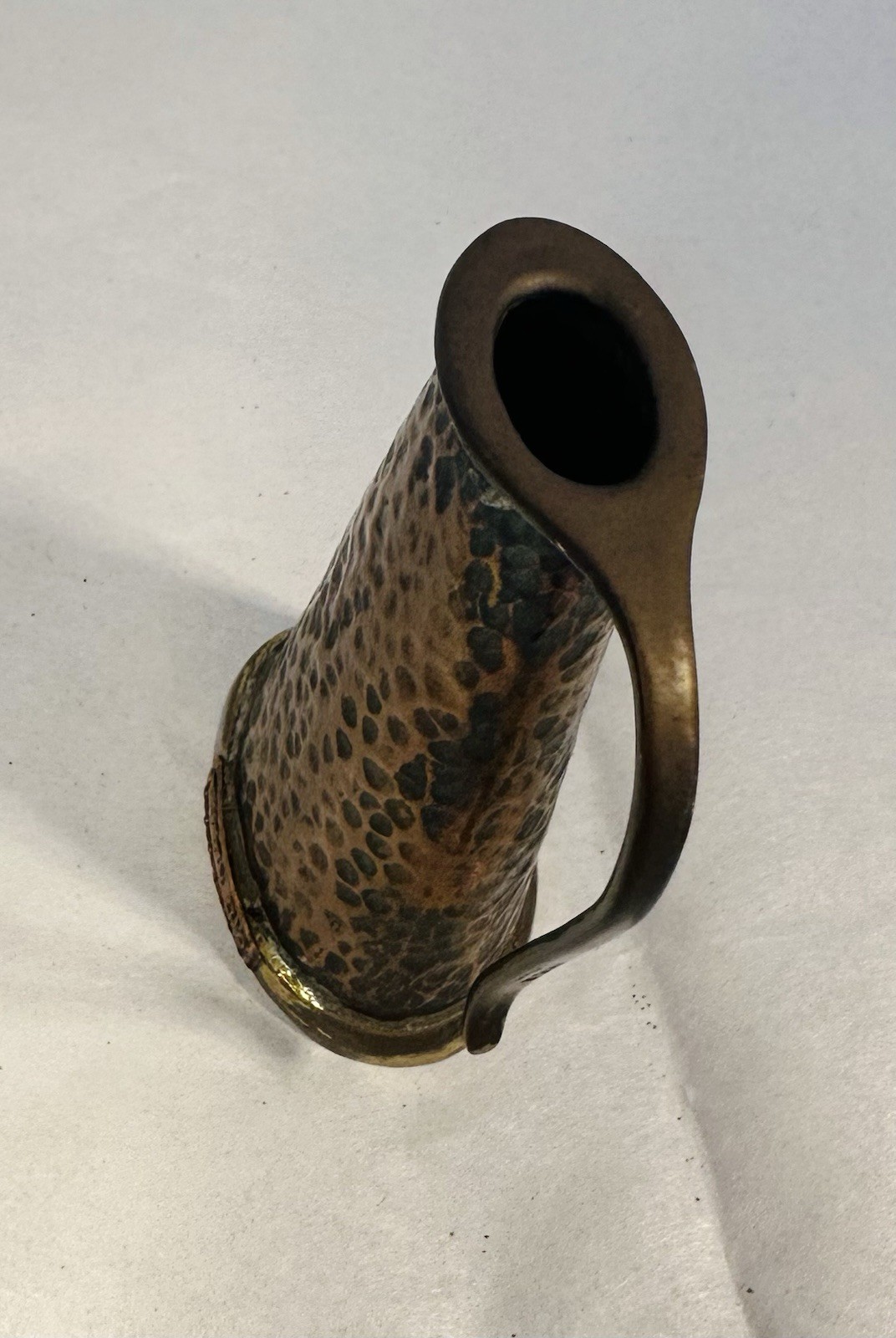 Mini Vintage Cooper & Brass Watering Can Vase Vessel Israel Made “Final Waters”